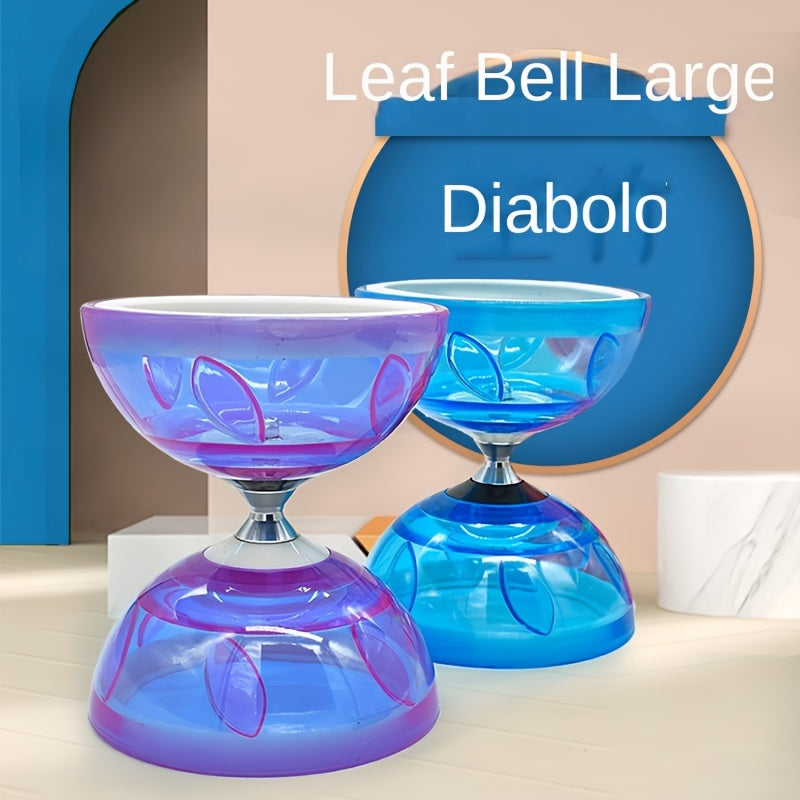 Diabolo ¨¤ Grand Roulement Cloche Feuille ¨¤ Deux T¨ºtes Tir de Guerre Yo-Yo ¨¦quipement Traditionnel Chinois pour Jonglerie Populaire