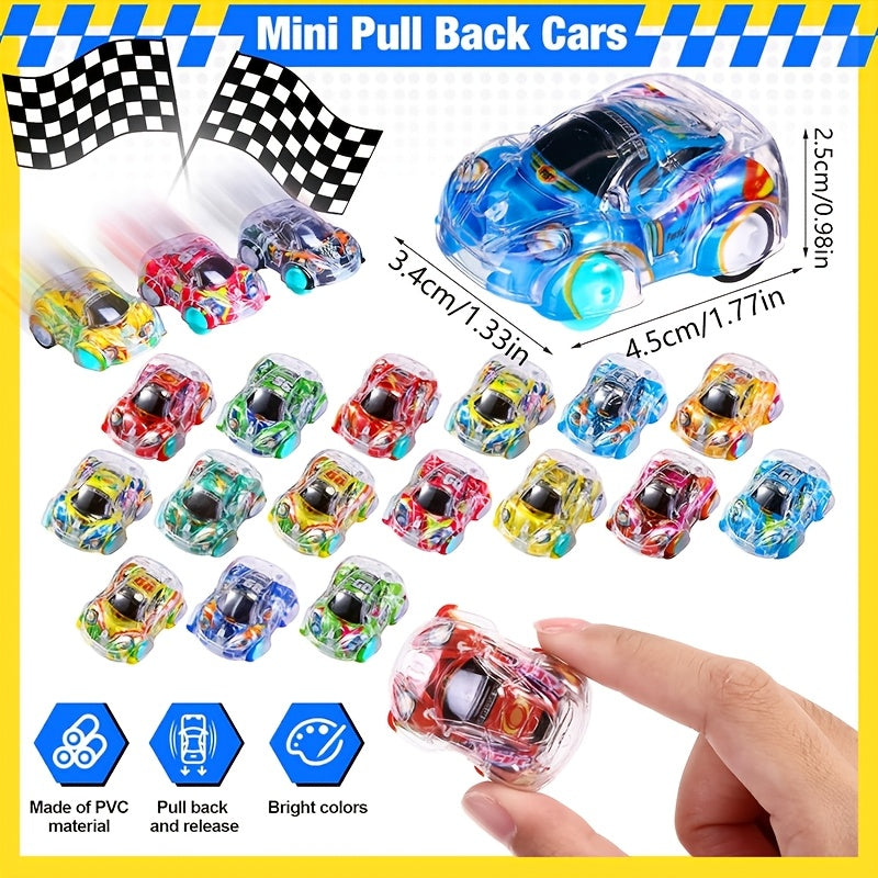 24pcs Mini Pullback Car Set, Pullback Racing Toy Party Favors, Classroom Prizes, Convient pour Halloween, Cadeaux de No?l, R¨¦compenses pour les jeunes, Couleurs au hasard