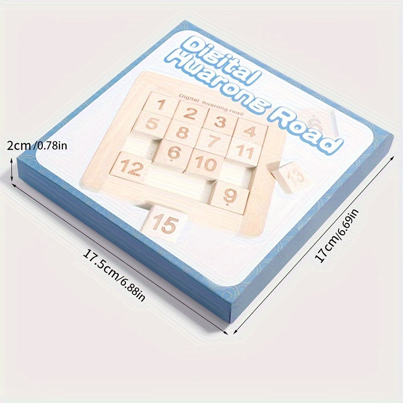 Puzzle Klein - Jeu de r¨¦flexion en bois pour enfants, labyrinthe num¨¦rique color¨¦ Huarong Road, am¨¦liore les comp¨¦tences cognitives et l'apprentissage ludique