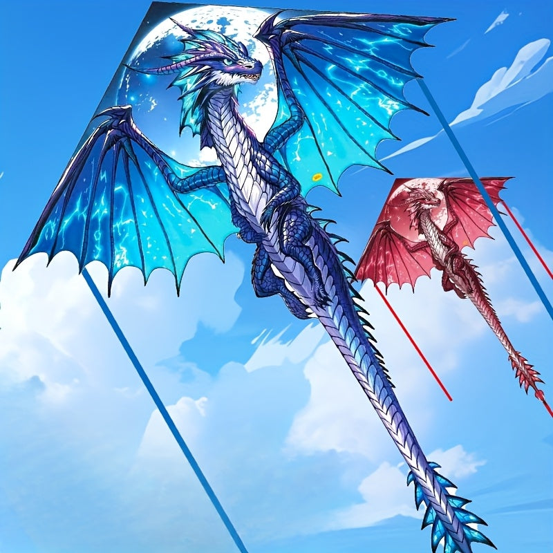 Cerf-volant Dragon de Glace Mystique - Coupe 3D, Polyester R¨¦sistant, Id¨¦al pour les Loisirs en Ext¨¦rieur (Plage & Parc), Cadeau Cr¨¦atif pour les F¨ºtes, Parfait pour No?l et Thanksgiving