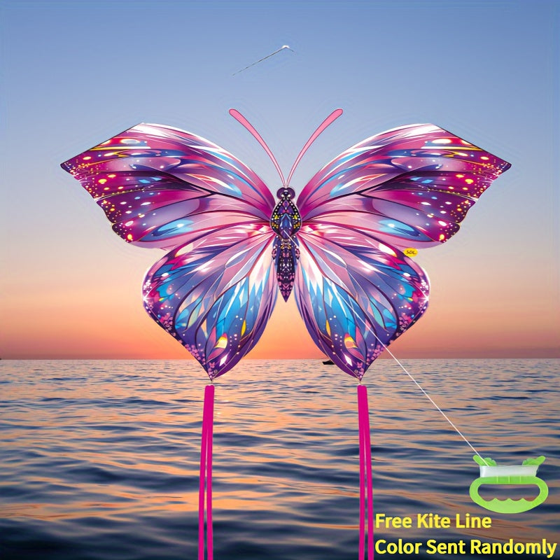 Cerf-volant Papillon Diamant ¨¦clatant avec Longue Queue - Parfait pour D¨¦butants, Inclut Bobine de Ligne - Id¨¦al pour Plage et Loisirs Ext¨¦rieurs - Cadeau Parfait pour No?l