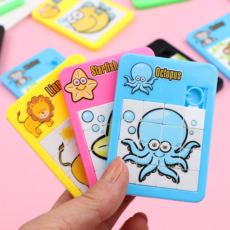 12pcs - Puzzle Coulissant pour Jeunes Animaux, Entra?nement ¨¤ la Pens¨¦e Logique, Jouet de Puzzles, Convient aux Jeunes pour D¨¦velopper leur Cerveau (Couleur et Motif Al¨¦atoires)