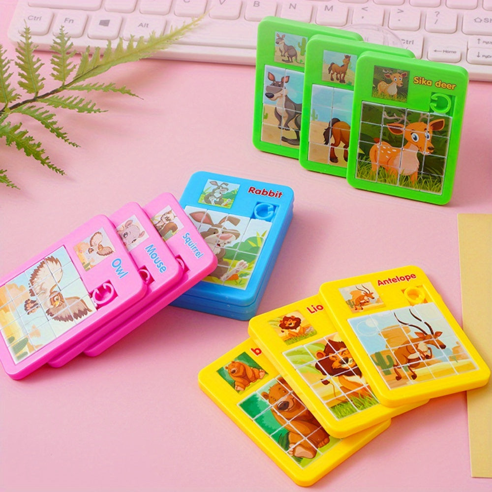 20 Puzzles ¨¦ducatifs en Plastique - Animaux Mignons et Cartoon - Cadeaux d'Anniversaire, R¨¦compenses de Classe, F¨ºtes et Carnavals