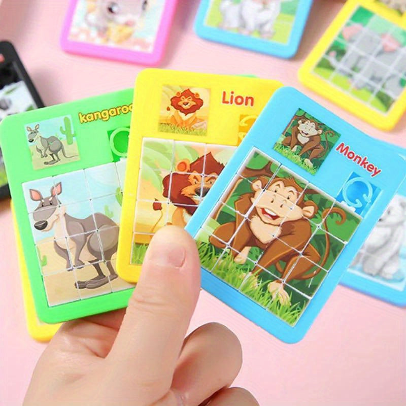 20 Puzzles ¨¦ducatifs en Plastique - Animaux Mignons et Cartoon - Cadeaux d'Anniversaire, R¨¦compenses de Classe, F¨ºtes et Carnavals