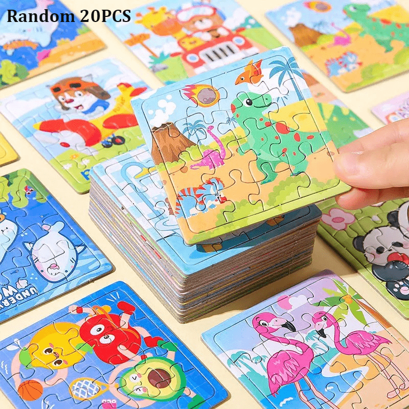 20PCS Mini Puzzle de papier d'animal de cartoon ¨¦ducatif Jouet pour les f¨ºtes d'anniversaire et les cadeaux de No?l et d'Halloween les plus appropri¨¦s (Style al¨¦atoire)