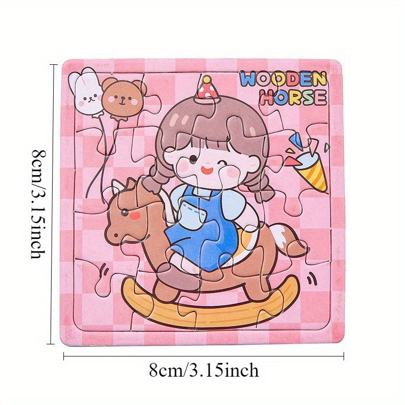 20PCS Mini Puzzle de papier d'animal de cartoon ¨¦ducatif Jouet pour les f¨ºtes d'anniversaire et les cadeaux de No?l et d'Halloween les plus appropri¨¦s (Style al¨¦atoire)