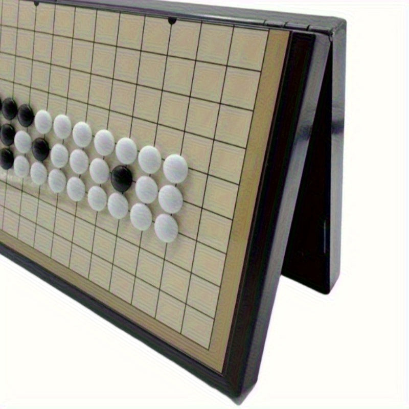Ensemble de Jeu de Go Chinois Haut de Gamme avec Plateau Pliable - Pi¨¨ces Classiques Noires et Blanches, Jouet de Collection Artisanal, Id¨¦al pour No?l et Thanksgiving