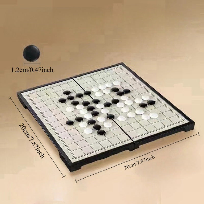 Ensemble de Jeu de Go Chinois Haut de Gamme avec Plateau Pliable - Pi¨¨ces Classiques Noires et Blanches, Jouet de Collection Artisanal, Id¨¦al pour No?l et Thanksgiving