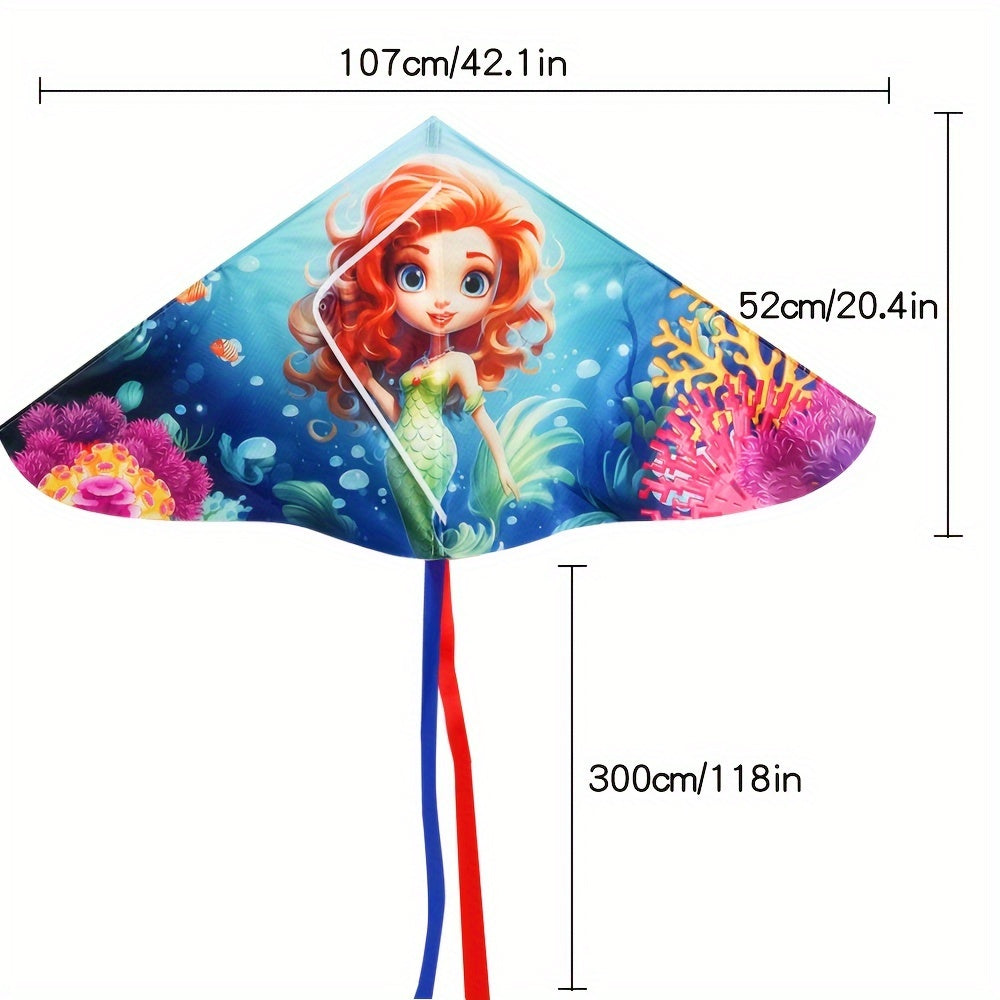 1 cerf-volant triangulaire ¨¤ motif de dessin anim¨¦, comprenant une ligne de 1968.5 pouces, adapt¨¦ aux divertissements de plein air et aux cadeaux de No?l.