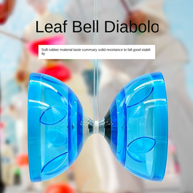 Diabolo ¨¤ Grand Roulement Cloche Feuille ¨¤ Deux T¨ºtes Tir de Guerre Yo-Yo ¨¦quipement Traditionnel Chinois pour Jonglerie Populaire