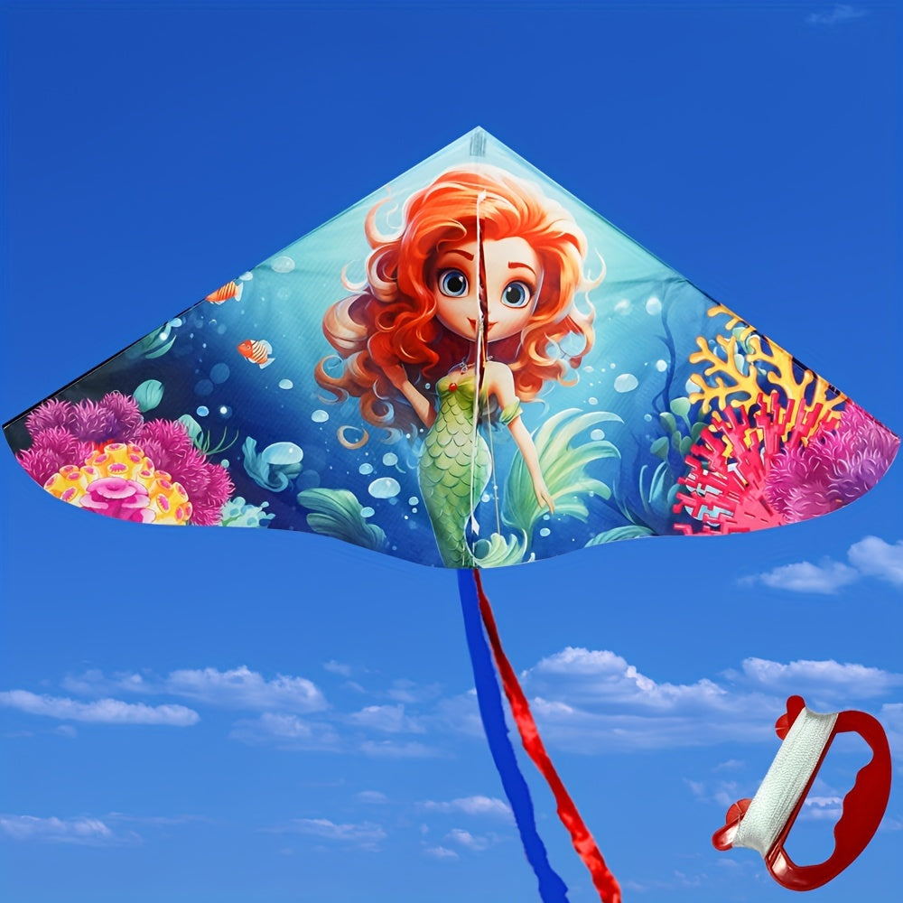 1 cerf-volant triangulaire ¨¤ motif de dessin anim¨¦, comprenant une ligne de 1968.5 pouces, adapt¨¦ aux divertissements de plein air et aux cadeaux de No?l.