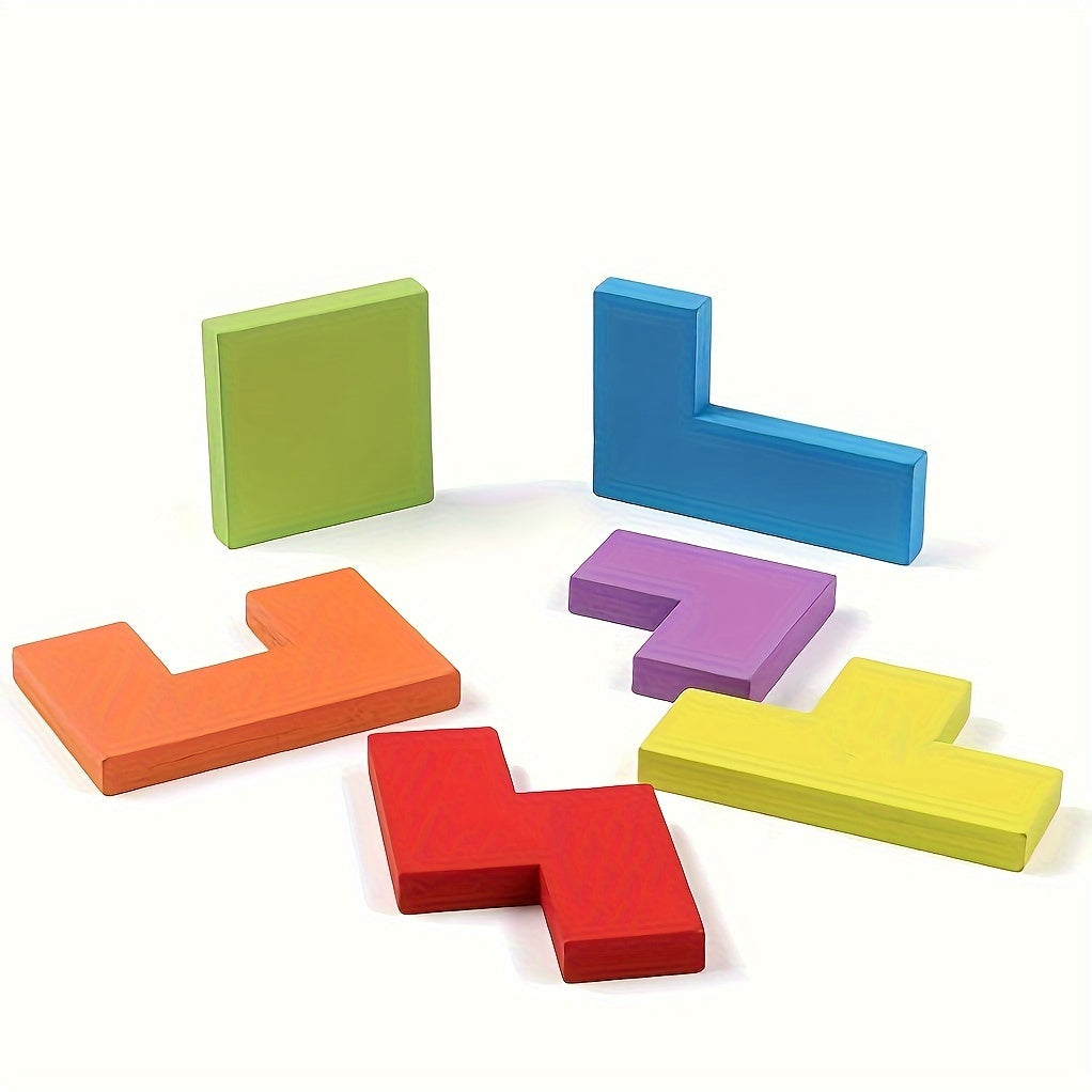 Jeu de puzzle en blocs de bois 3D color¨¦, casse-t¨ºte c¨¦r¨¦bral, cadeau id¨¦al pour Paques et Thanksgiving
