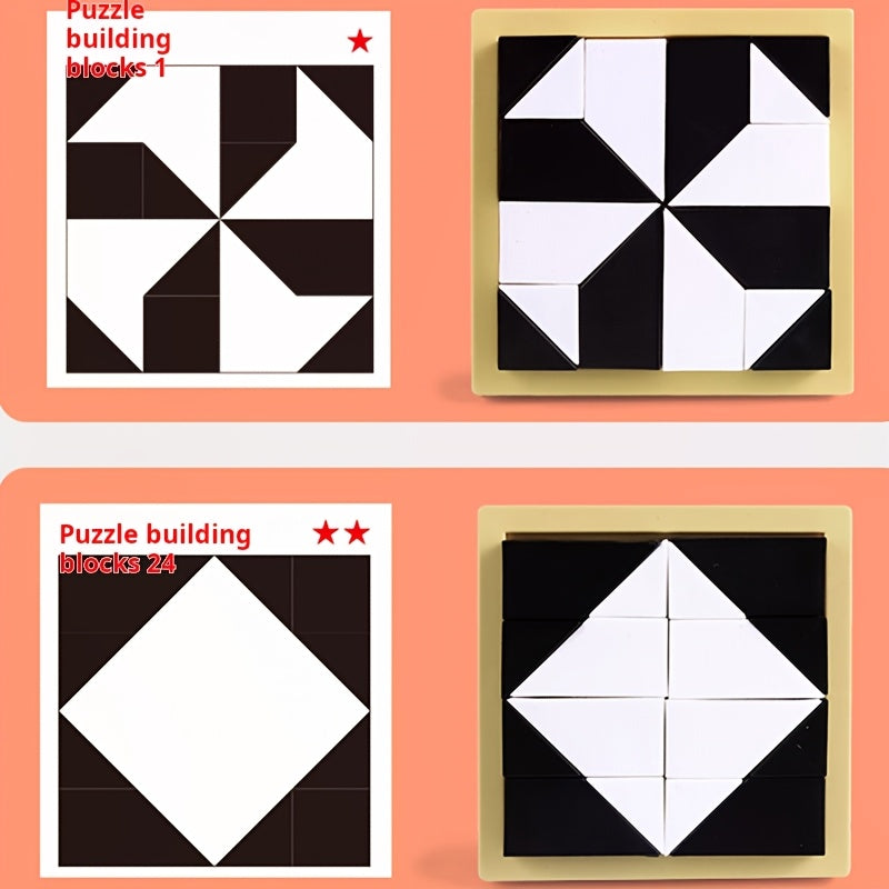 Casse-t¨ºte en Blocs de Construction Cach¨¦s - Jouet ¨¦ducatif pour le D¨¦veloppement de l'Intelligence, la Logique et l'Imagination Spatiale