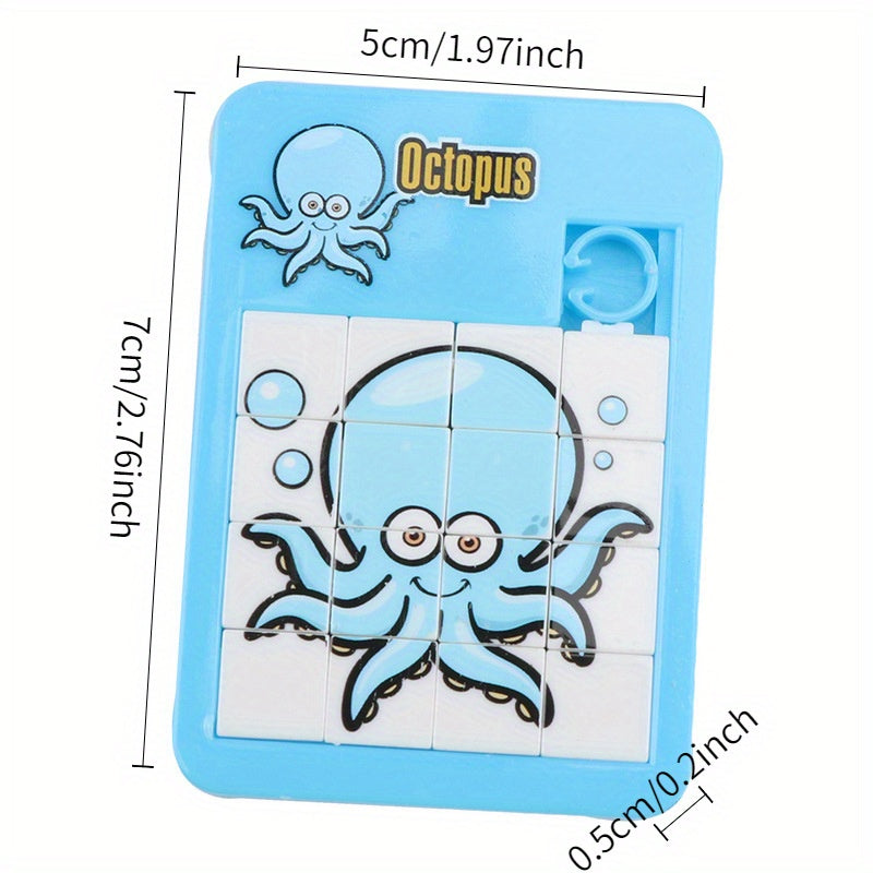 12pcs - Puzzle Coulissant pour Jeunes Animaux, Entra?nement ¨¤ la Pens¨¦e Logique, Jouet de Puzzles, Convient aux Jeunes pour D¨¦velopper leur Cerveau (Couleur et Motif Al¨¦atoires)