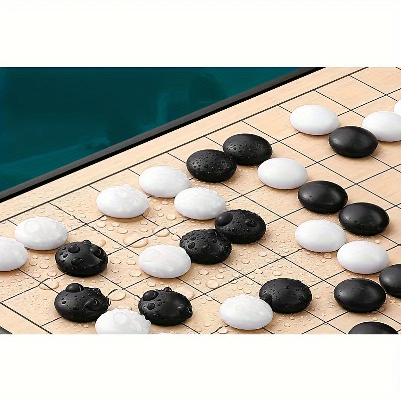 Un ensemble de jeu de go de qualit¨¦ sup¨¦rieure, avec un plateau pliable - un jeu classique de collection de pions noir et blanc, parfait pour les cadeaux de No?l, Thanksgiving et la Saint-Valentin., Accessoires de jeu