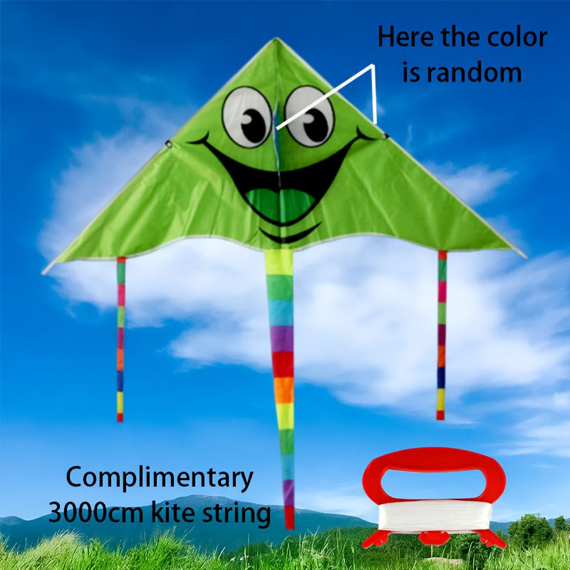 Cerf-volant s¨¦rie Sunshine 90 cm, motif joyeux, tissu r¨¦sistant, id¨¦al pour cadeaux entre amis, parcs, plages et sports a¨¦riens en plein air