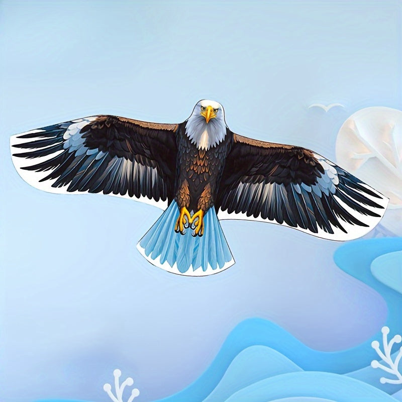 Cerf-volant cr¨¦atif pour plage et parc, id¨¦al pour les 14 ans et plus, t¨ºte chauve en fibre de polyester haute performance avec ligne de cerf-volant de 1968,5 pouces, durable et facile ¨¤ assembler - Pack individuel