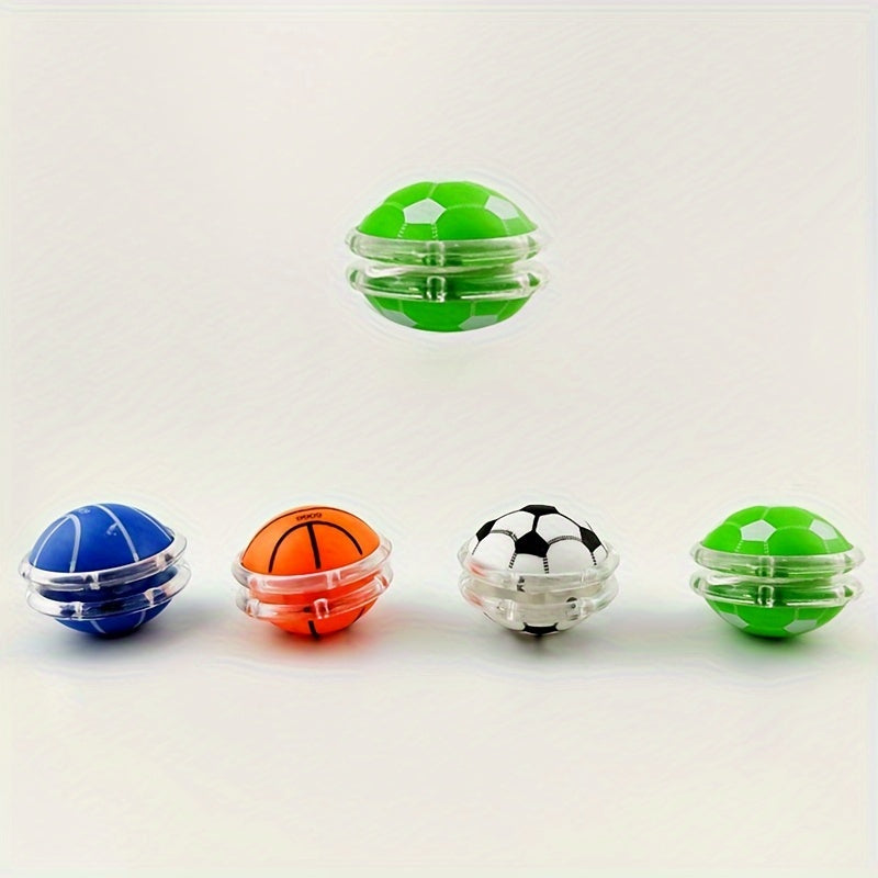 Lot de 5 Yo-Yos Sportifs pour Jeunes - Balles ¨¤ Retour Automatique avec Designs de Basket & Football, Cadeaux de F¨ºte et R¨¦compenses pour la Classe