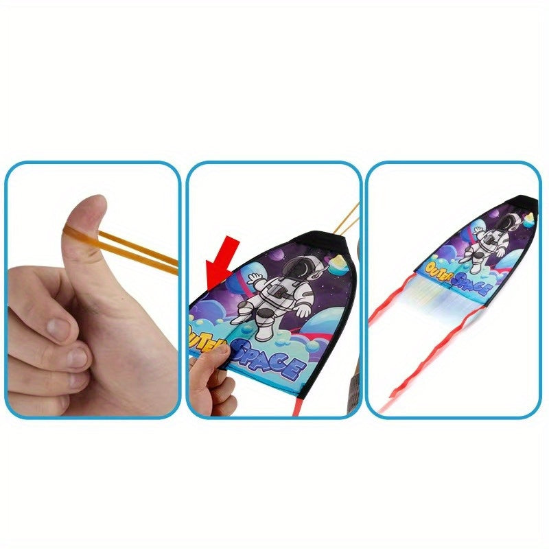 3 cerfs-volants ¨¤ doigt ¨¤ lancer, ¨¦lastique en caoutchouc pour glisse, sport en plein air, fibre polyester, couleur al¨¦atoire