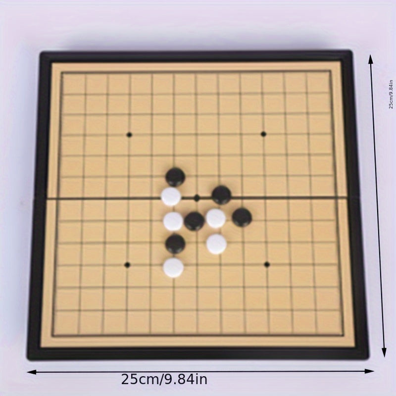 9.6 pouces Plaque magn¨¦tique pliable portable Gomoku, entra?nement des d¨¦butants pour les comp¨¦titions, plaque internationale pliable portable, peut ¨ºtre utilis¨¦e pour les voyages ind¨¦pendants, les rassemblements familiaux
