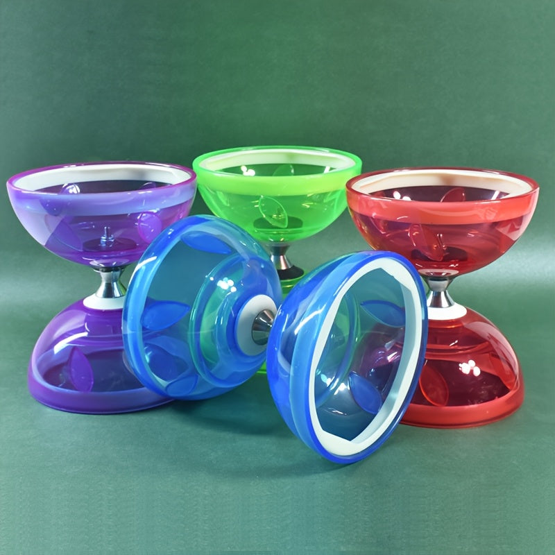 Diabolo ¨¤ Grand Roulement Cloche Feuille ¨¤ Deux T¨ºtes Tir de Guerre Yo-Yo ¨¦quipement Traditionnel Chinois pour Jonglerie Populaire