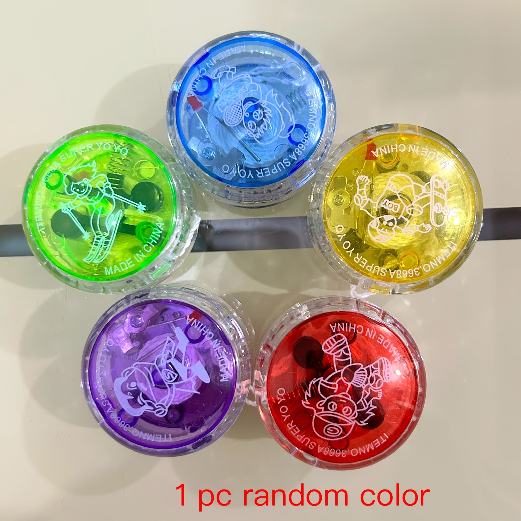 Yo yo lumineux LED, jouet pour jeunes, le cadeau parfait pour les jeunes, Halloween, Paques, Thanksgiving, No?l, anniversaires, Nouvel An et autres f¨ºtes, avec des couleurs al¨¦atoires