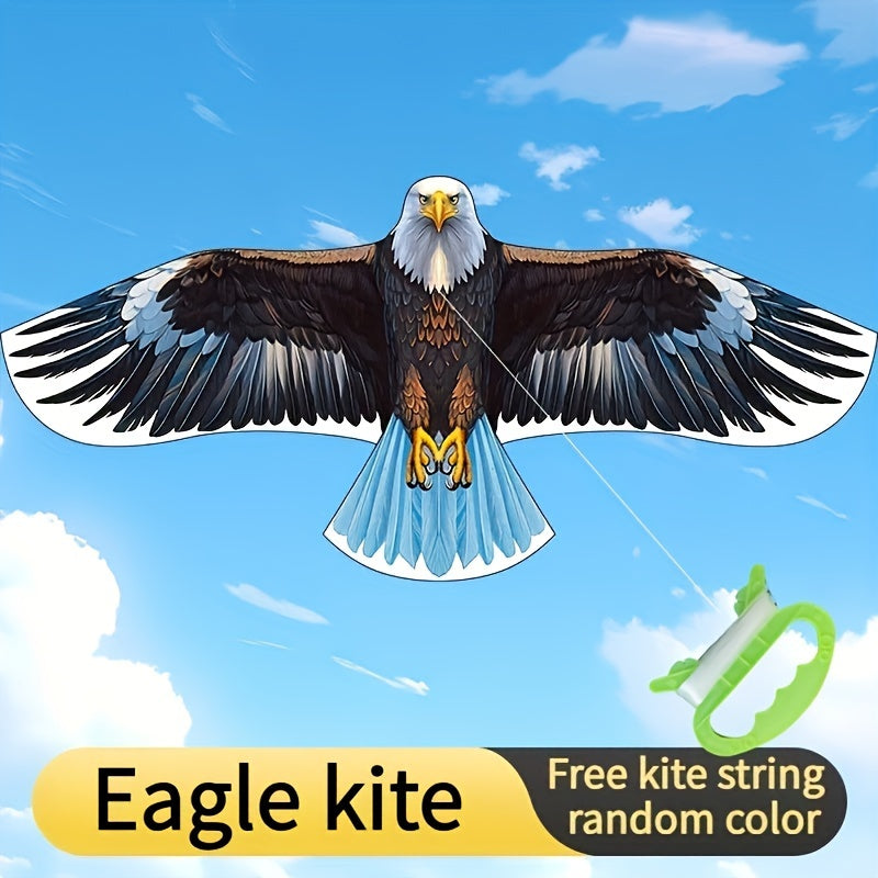 Cerf-volant aigle extra large avec poign¨¦e et ficelle - Adapt¨¦ aux d¨¦butants, parfait pour jouer ¨¤ la plage et au parc, id¨¦al pour Halloween, Thanksgiving, No?l en famille - Mat¨¦riau polyester, plusieurs couleurs
