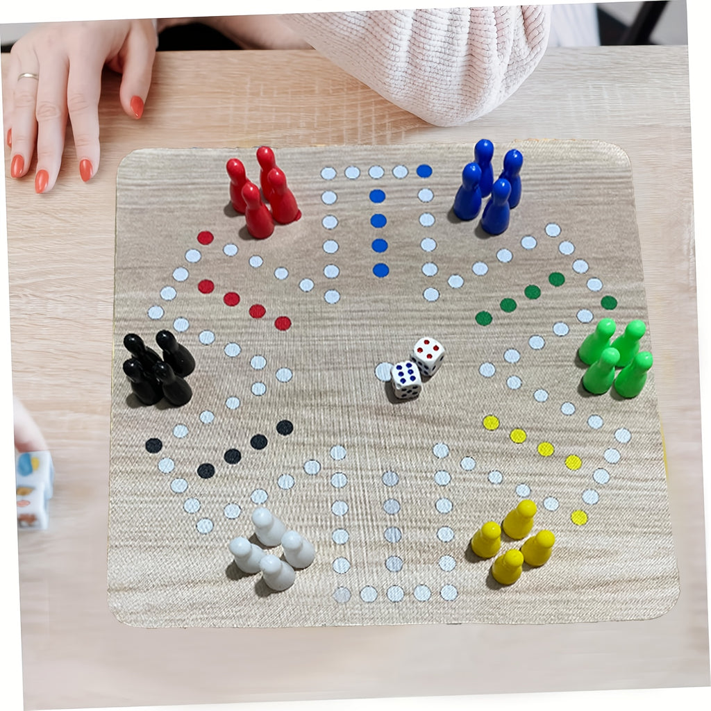 Jeu de Ludo & ¨¦checs Volants Portable JACKAROO - Tapis de Souris pour 6 Joueurs, Pas d'¨¦lectricit¨¦ N¨¦cessaire, Id¨¦al pour le Loisir Familial & les F¨ºtes, 14 Ans et Plus