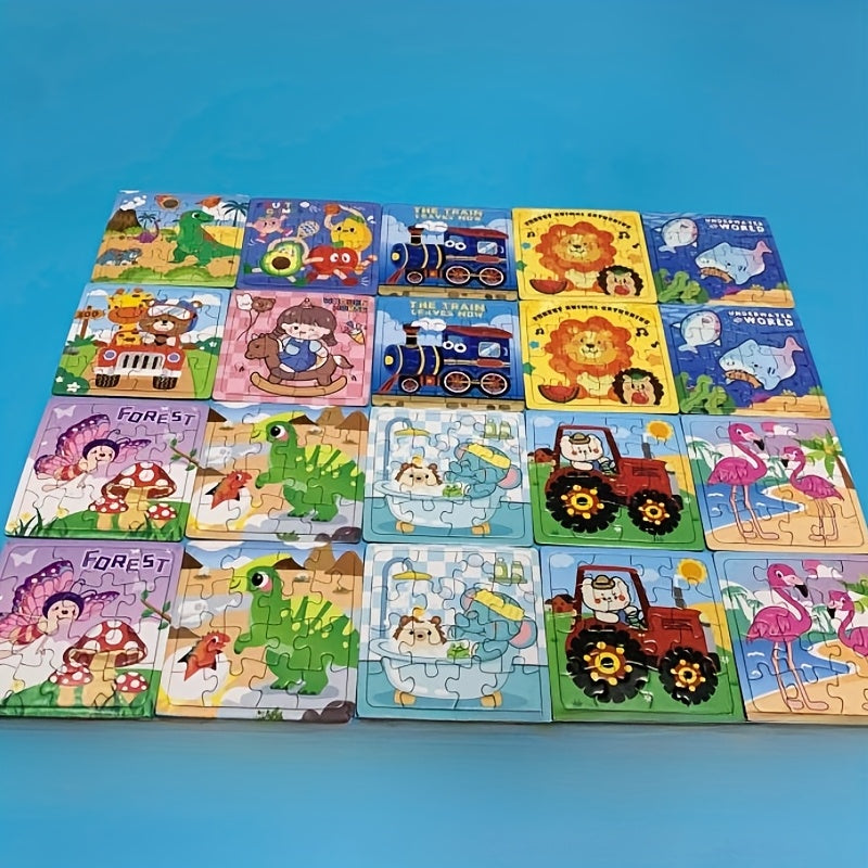 20PCS Mini Puzzle de papier d'animal de cartoon ¨¦ducatif Jouet pour les f¨ºtes d'anniversaire et les cadeaux de No?l et d'Halloween les plus appropri¨¦s (Style al¨¦atoire)
