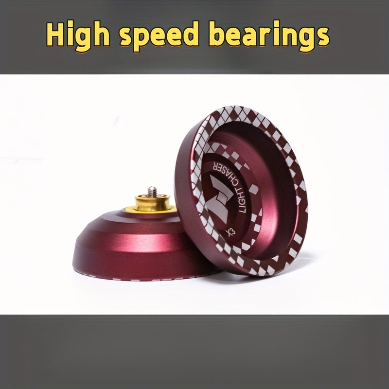 Yo-Yo en alliage d'aluminium professionnel pour la comp¨¦tition - B¨¦quille haute vitesse, artisanat de pr¨¦cision, id¨¦al pour les 14 ans et plus, rouge