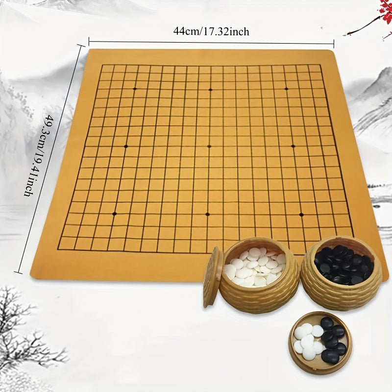 Ensemble de plateau d'¨¦checs pliable et portable avec ¨¦tui en cuir, mat¨¦riau ABS, jeu de loisirs de bureau, cadeau id¨¦al pour les vacances