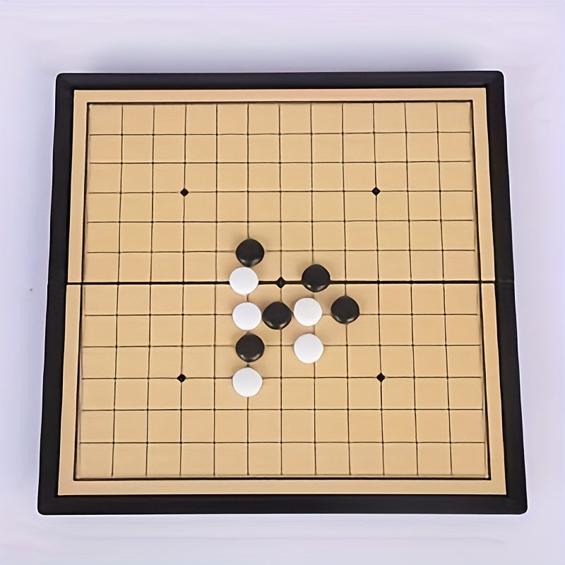 9.6 pouces Plaque magn¨¦tique pliable portable Gomoku, entra?nement des d¨¦butants pour les comp¨¦titions, plaque internationale pliable portable, peut ¨ºtre utilis¨¦e pour les voyages ind¨¦pendants, les rassemblements familiaux