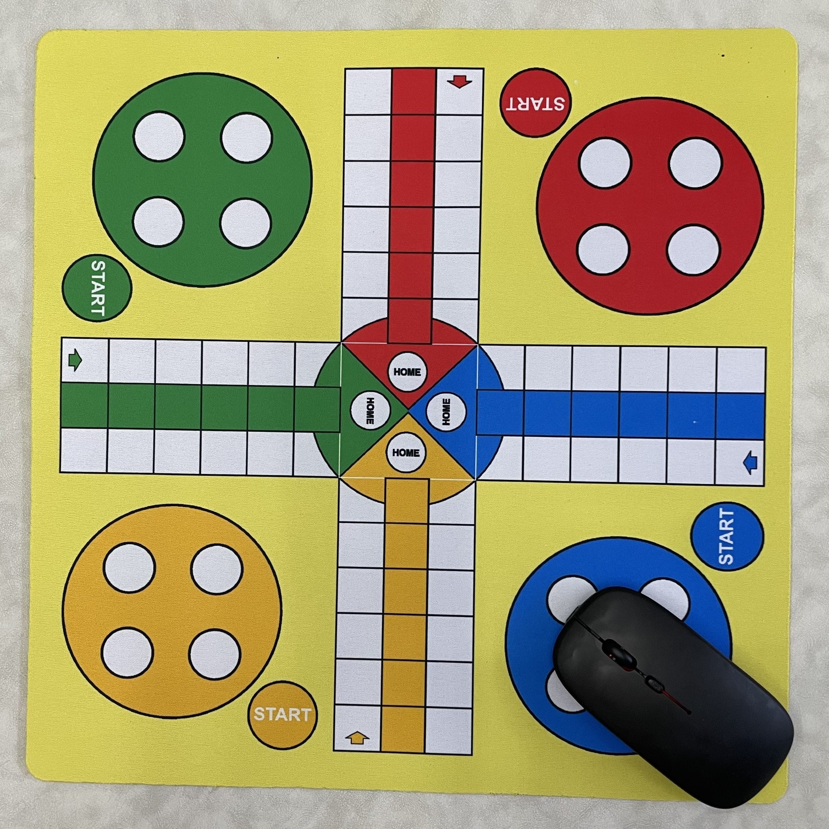 Tapis d'¨¦checs volant : Jeu d'¨¦checs Ludo de 13,78 pouces, plateau d'¨¦checs en caoutchouc, convient aux 14 ans et plus