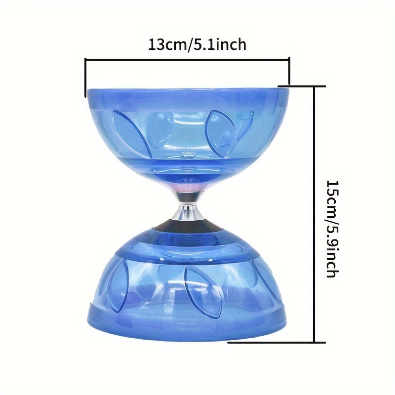 Diabolo ¨¤ Grand Roulement Cloche Feuille ¨¤ Deux T¨ºtes Tir de Guerre Yo-Yo ¨¦quipement Traditionnel Chinois pour Jonglerie Populaire