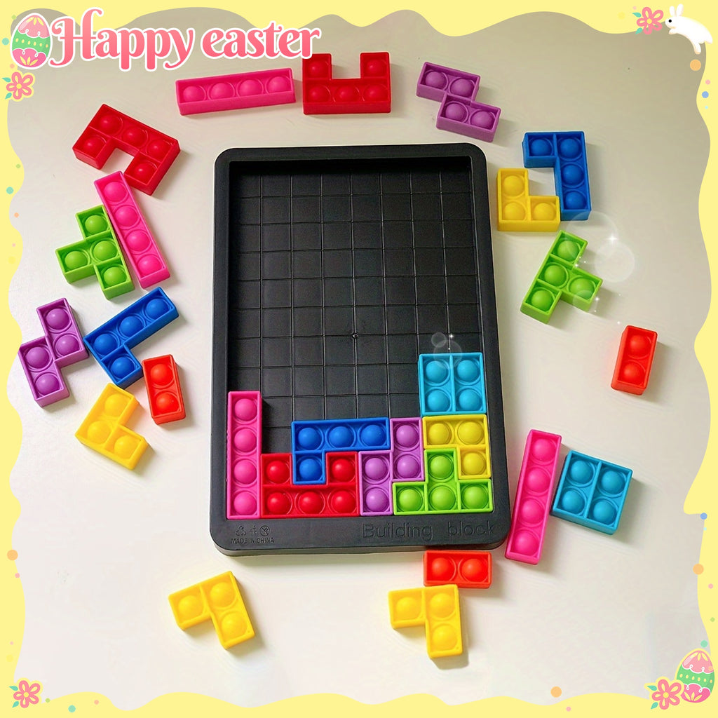 Blocs de Construction Puzzle en Silicone Souple - Jeu de D¨¦fi C¨¦r¨¦bral et de D¨¦tente pour le Liement Parents-Jeunes, Jouet ¨¦ducatif