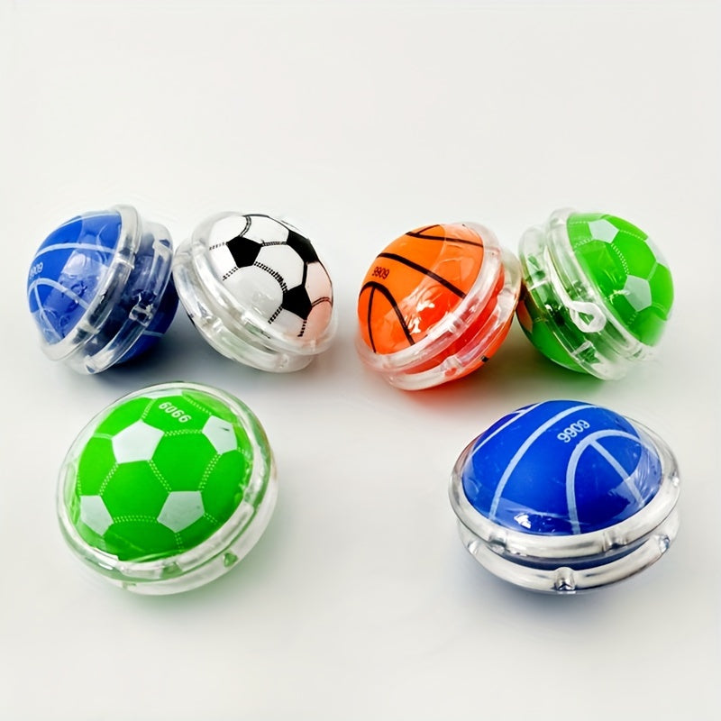 Lot de 5 Yo-Yos Sportifs pour Jeunes - Balles ¨¤ Retour Automatique avec Designs de Basket & Football, Cadeaux de F¨ºte et R¨¦compenses pour la Classe