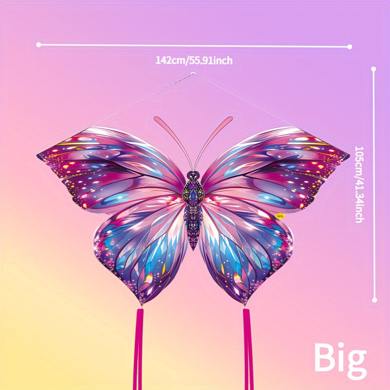 Cerf-volant Papillon Diamant ¨¦clatant avec Longue Queue - Parfait pour D¨¦butants, Inclut Bobine de Ligne - Id¨¦al pour Plage et Loisirs Ext¨¦rieurs - Cadeau Parfait pour No?l