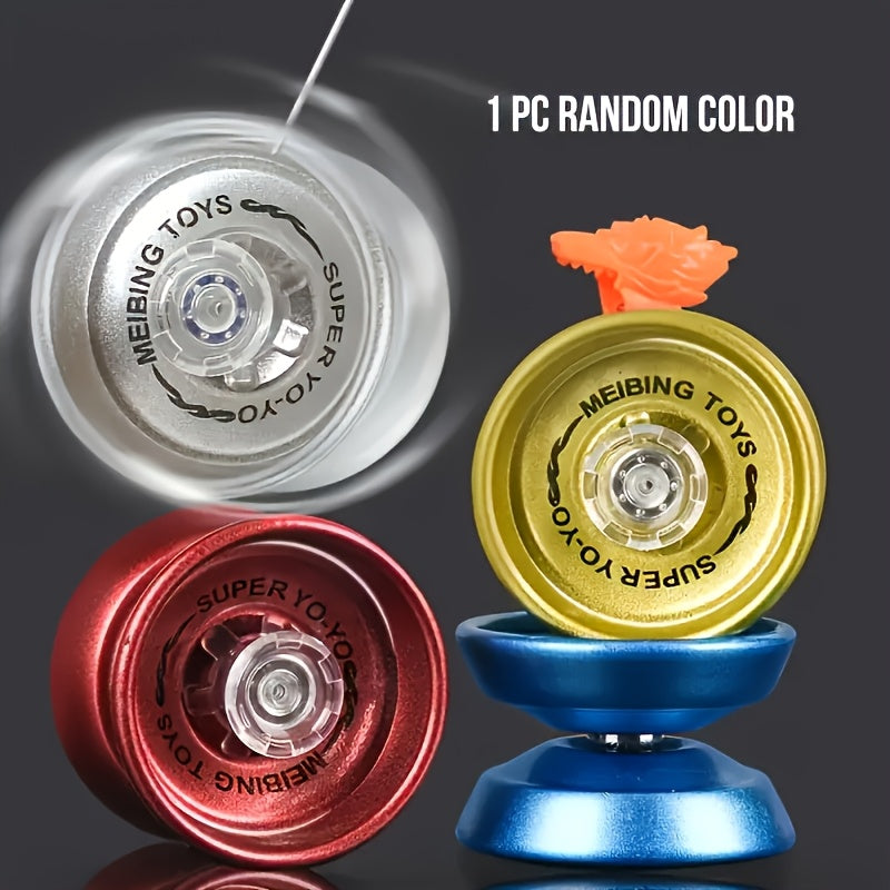 Yo-Yo M¨¦tallique Durable avec 1 Roue de Couleur Al¨¦atoire - Couleurs Vibrantes, Poign¨¦e Ergonomique, Cadeau Id¨¦al pour No?l, Halloween, Anniversaires & F¨ºtes (3 ans et plus)