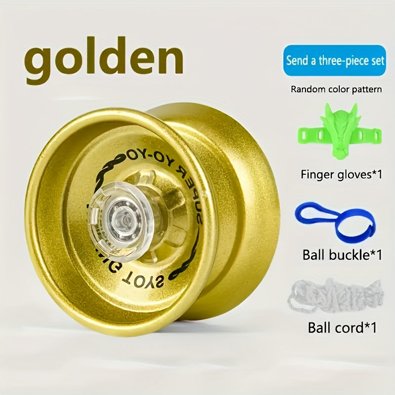 Yo-Yo M¨¦tallique Durable avec 1 Roue de Couleur Al¨¦atoire - Couleurs Vibrantes, Poign¨¦e Ergonomique, Cadeau Id¨¦al pour No?l, Halloween, Anniversaires & F¨ºtes (3 ans et plus)