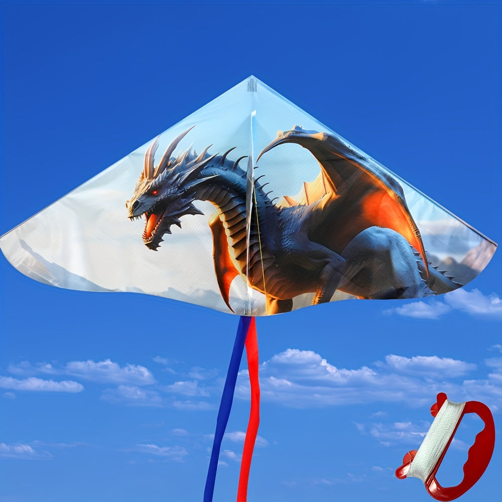 1 cerf-volant triangulaire ¨¤ motif de dessin anim¨¦, comprenant une ligne de 1968.5 pouces, adapt¨¦ aux divertissements de plein air et aux cadeaux de No?l.