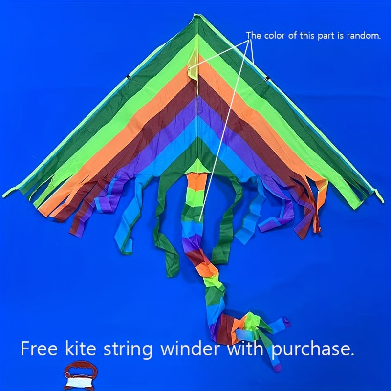 Ballon Arc-en-ciel pour Plaisir en Plein Air - Polyester Durable, Ligne Color¨¦e de 1968.5 pouces, Parfait pour la Plage, le Parc & Activit¨¦s de Liaison Familiale, Activit¨¦s Familiales | Ballon Color¨¦ | Ballon ¨¤ Longue Ligne, Grand Ballon