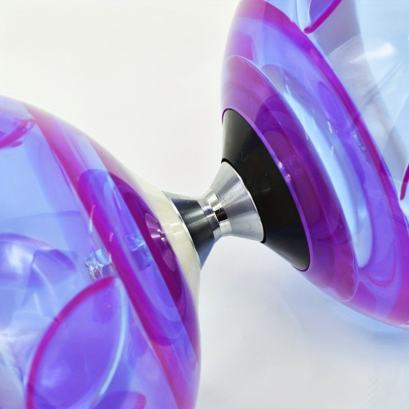 Diabolo ¨¤ Grand Roulement Cloche Feuille ¨¤ Deux T¨ºtes Tir de Guerre Yo-Yo ¨¦quipement Traditionnel Chinois pour Jonglerie Populaire