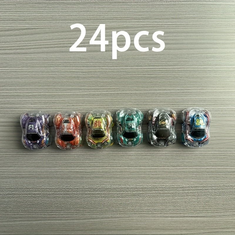 24pcs Mini Pullback Car Set, Pullback Racing Toy Party Favors, Classroom Prizes, Convient pour Halloween, Cadeaux de No?l, R¨¦compenses pour les jeunes, Couleurs au hasard