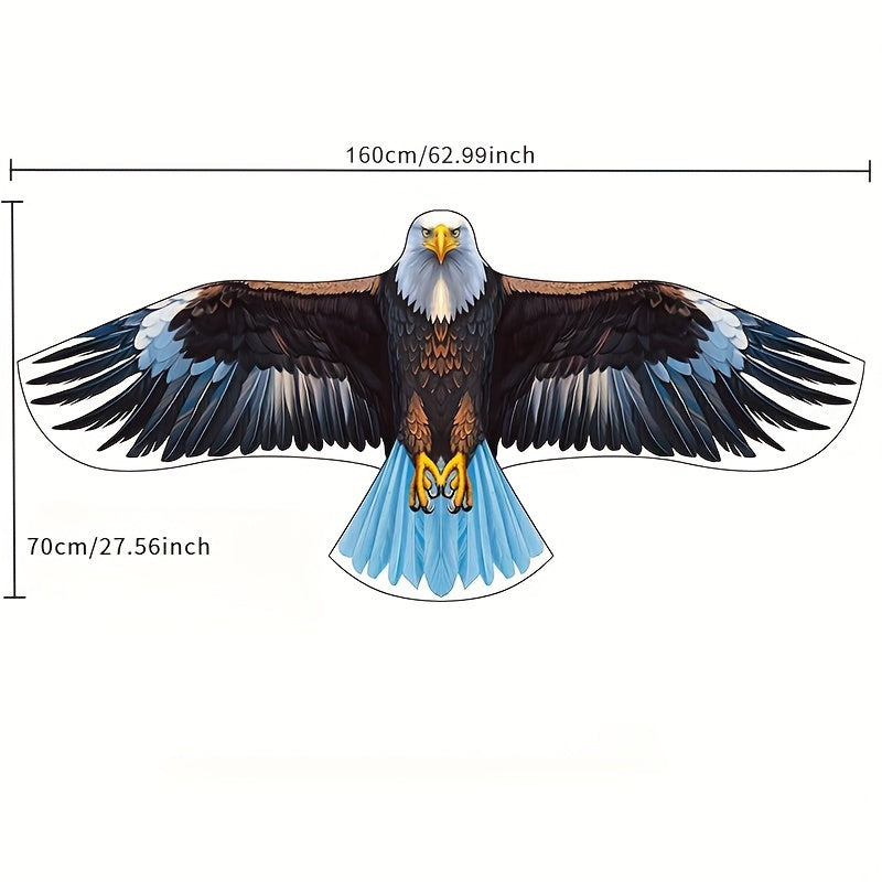 Cerf-volant cr¨¦atif pour plage et parc, id¨¦al pour les 14 ans et plus, t¨ºte chauve en fibre de polyester haute performance avec ligne de cerf-volant de 1968,5 pouces, durable et facile ¨¤ assembler - Pack individuel