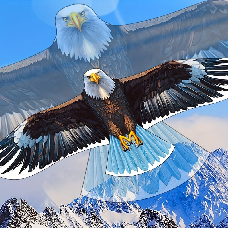 Cerf-volant cr¨¦atif pour plage et parc, id¨¦al pour les 14 ans et plus, t¨ºte chauve en fibre de polyester haute performance avec ligne de cerf-volant de 1968,5 pouces, durable et facile ¨¤ assembler - Pack individuel