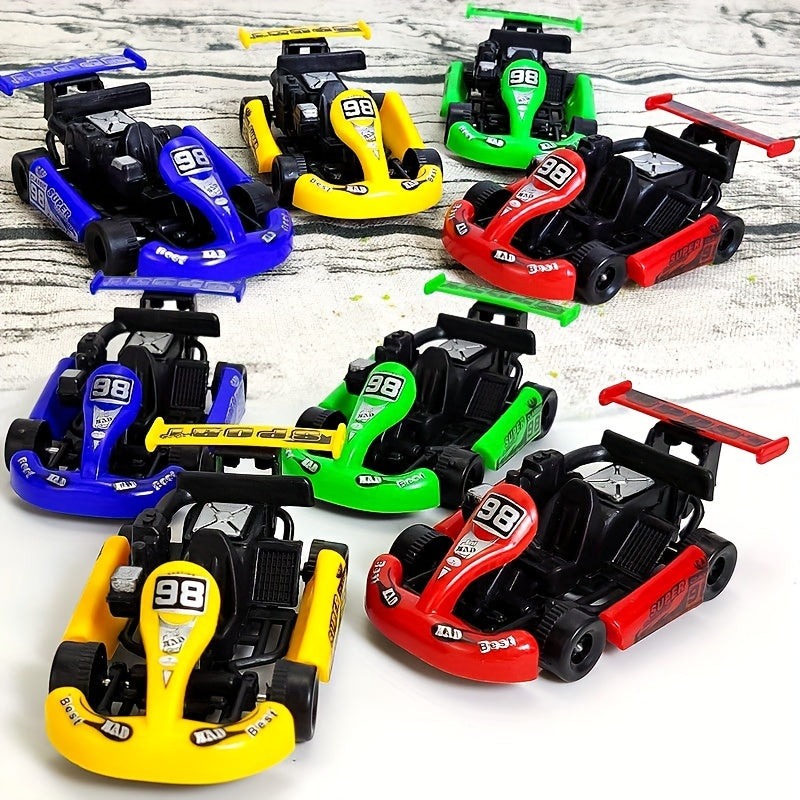 Ensemble de 10 Mini Voitures Kart ¨¤ Tirer pour Jeunes - Cadeaux d'Anniversaire Parfaits, Remplissages de Pi?ata & R¨¦compenses de Classe - Construction en Plastique Durable - Cadeaux Id¨¦aux pour No?l & le Carnaval (Couleurs Assorties)