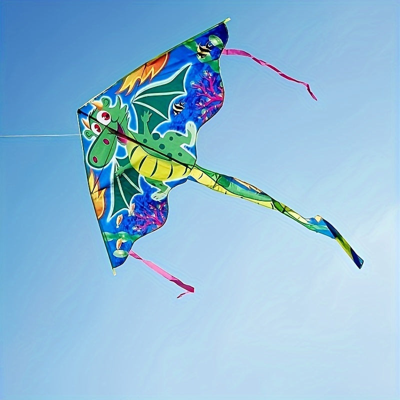 G¨¦ant 80in Dragon de Mer - Vert\u002FBleu\u002FJaune Vibrant en Polyester, Divertissement Ext¨¦rieur Color¨¦ avec Design de Dessin Anim¨¦ - Cadeau de No?l Id¨¦al pour le Plaisir ¨¤ la Plage et au Parc