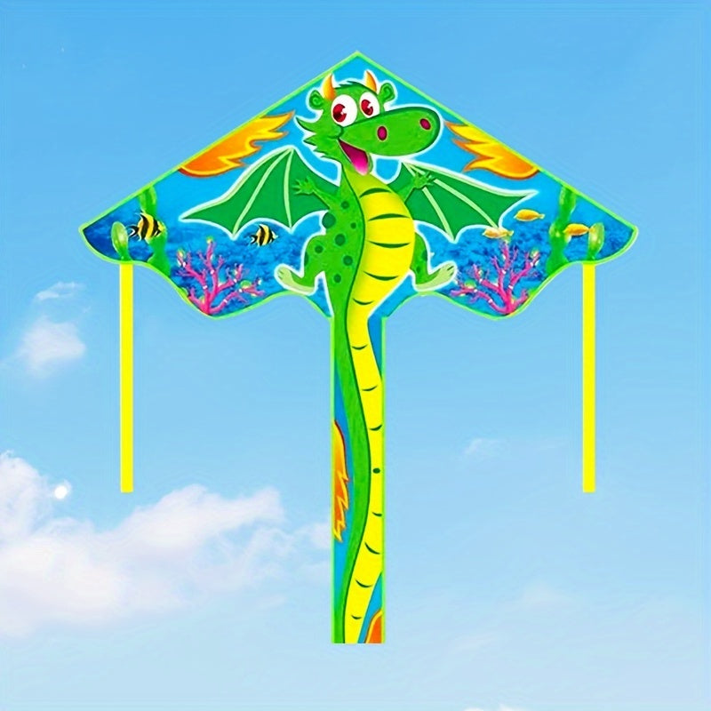 G¨¦ant 80in Dragon de Mer - Vert\u002FBleu\u002FJaune Vibrant en Polyester, Divertissement Ext¨¦rieur Color¨¦ avec Design de Dessin Anim¨¦ - Cadeau de No?l Id¨¦al pour le Plaisir ¨¤ la Plage et au Parc