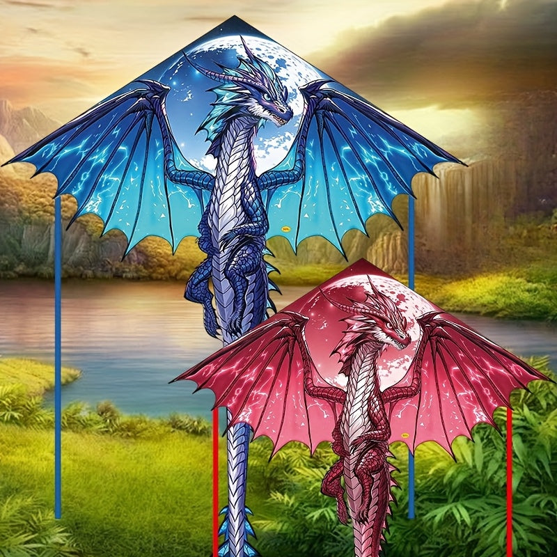 Cerf-volant Dragon de Glace Mystique - Coupe 3D, Polyester R¨¦sistant, Id¨¦al pour les Loisirs en Ext¨¦rieur (Plage & Parc), Cadeau Cr¨¦atif pour les F¨ºtes, Parfait pour No?l et Thanksgiving