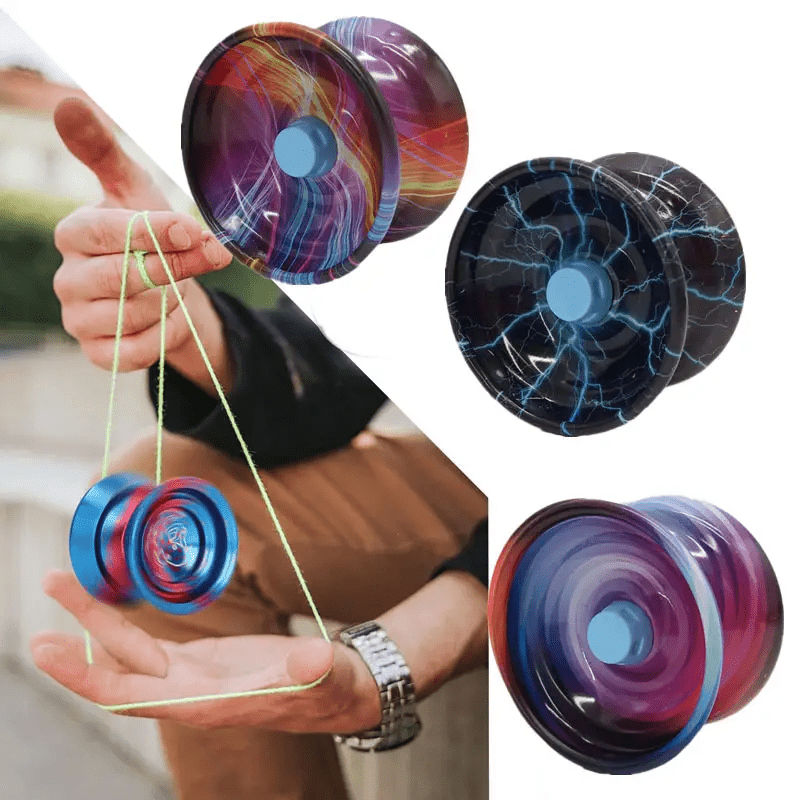 Yo-Yo en alliage avec finition m¨¦tallique color¨¦e, Yo-Yo ¨¤ contr?le de corde pour gar?ons, couleur al¨¦atoire, 1 pi¨¨ce.
